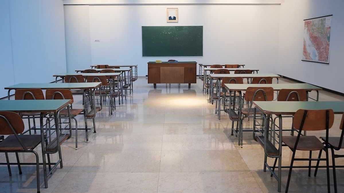Clean school classroom